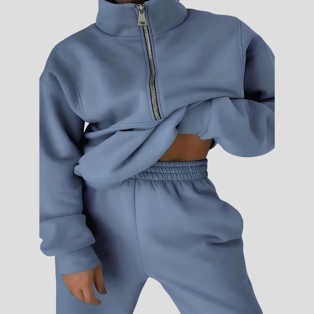 Women's Luxe Relaxed Fit Half-Zip Lounge Set