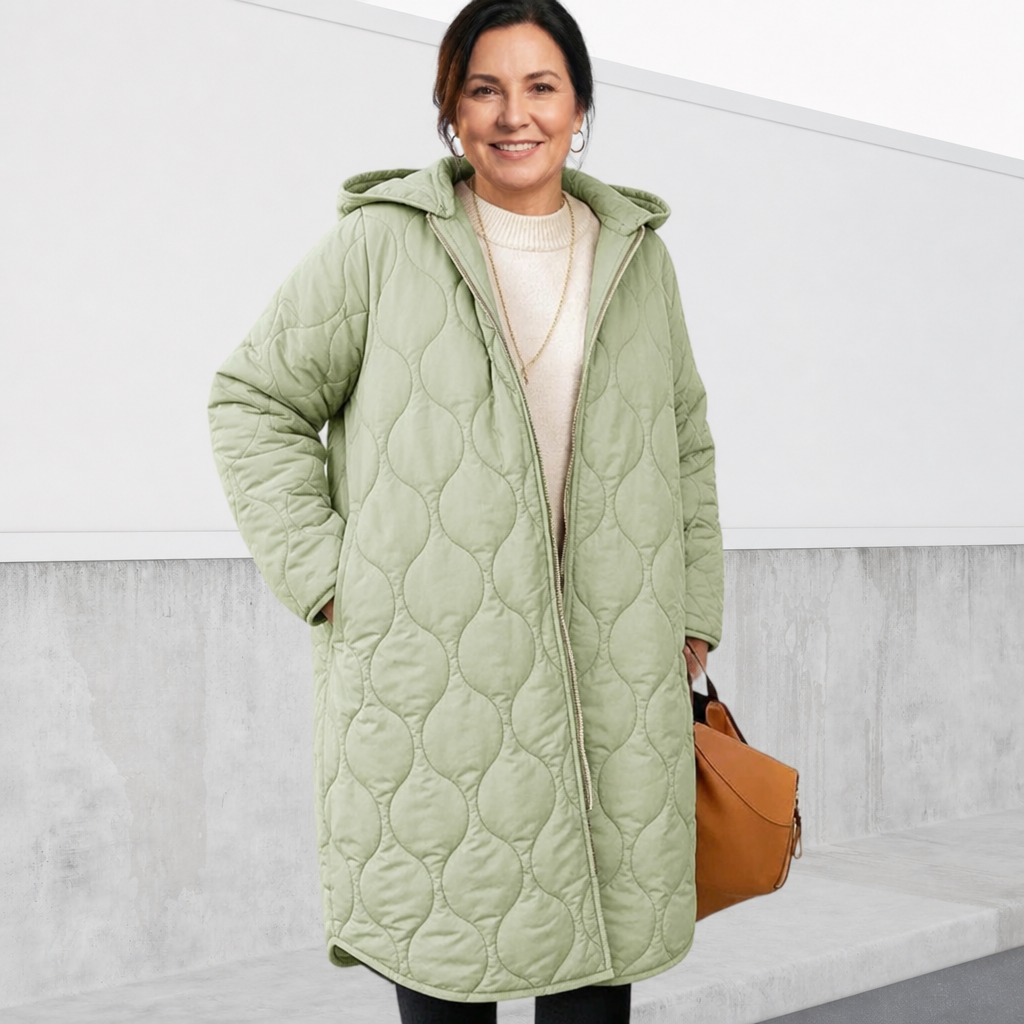 Women's Insulated Oversized Winter Parka Jacket - Light green