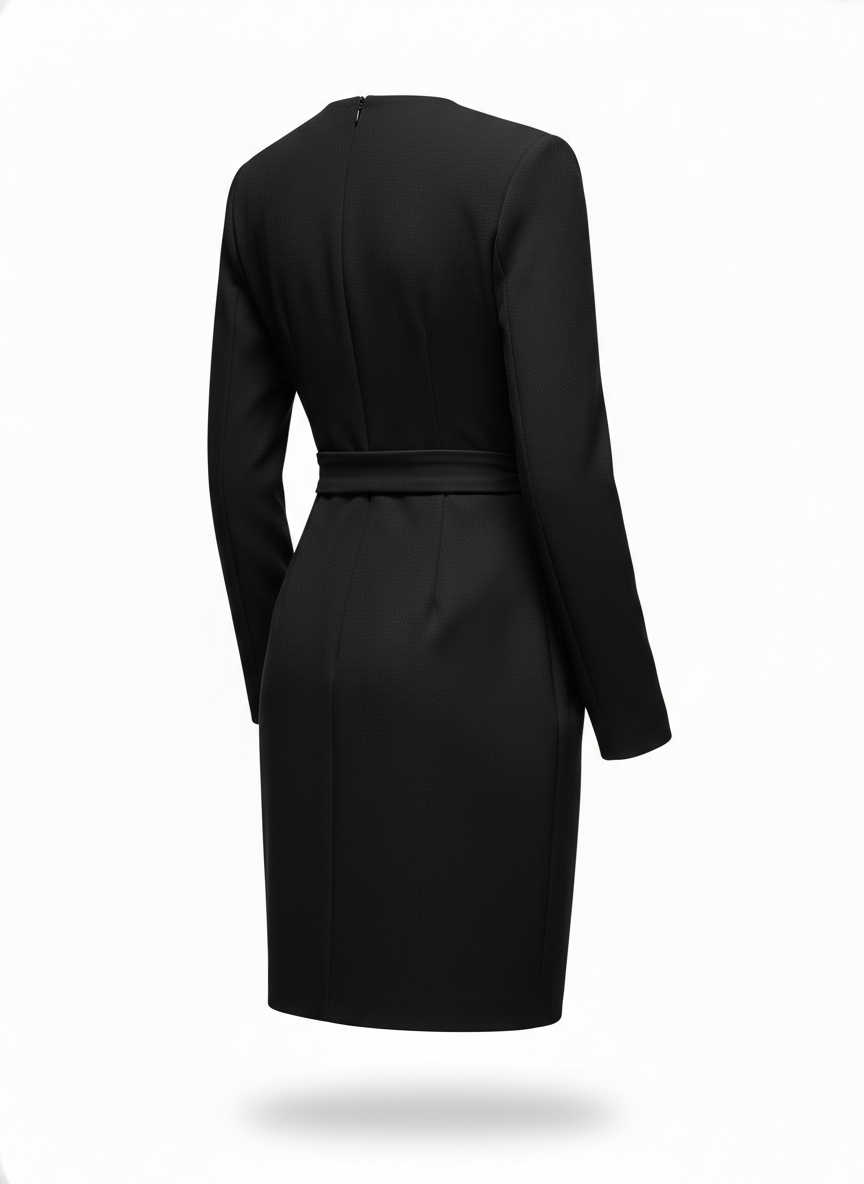 Short Dress with a Wrap Cut