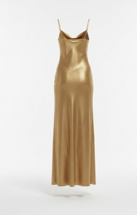 Long Dress with a Slip Cut