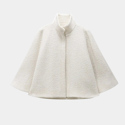 Women's High Collar A Line Cape Jacket