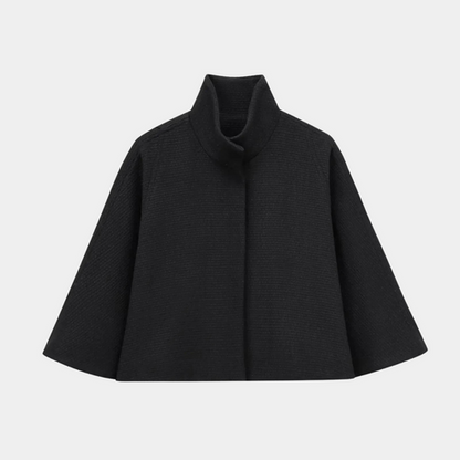 Women's High Collar A Line Cape Jacket