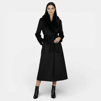 The Luxe Fur-Collar Belted Coat