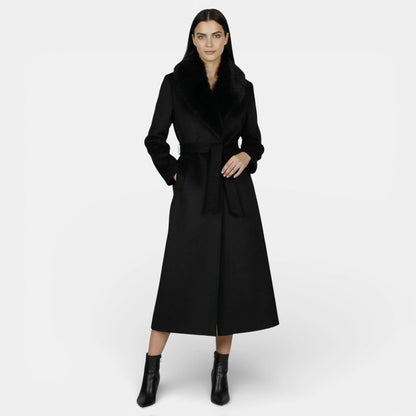 The Luxe Fur-Collar Belted Coat