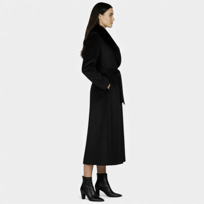 The Luxe Fur-Collar Belted Coat
