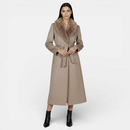 The Luxe Fur-Collar Belted Coat