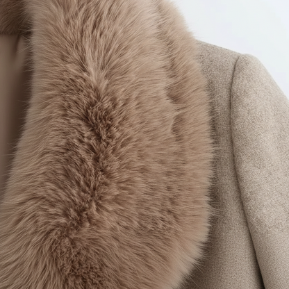 The Luxe Fur-Collar Belted Coat