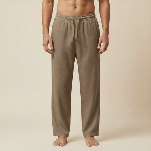 Men's Lightweight Linen Trousers | Breathable Casual Summer Pants