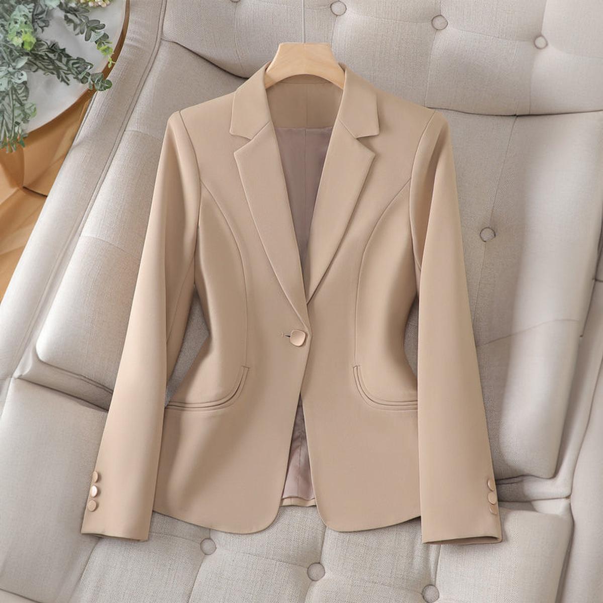 Women's Black Tailored Blazer | Elegant Slim Fit Lapel Jacket