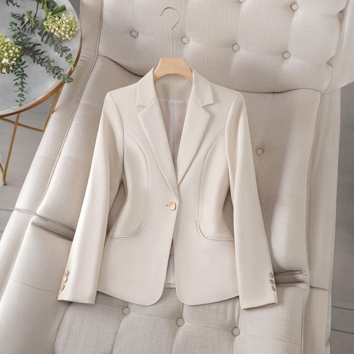 Women's Black Tailored Blazer | Elegant Slim Fit Lapel Jacket