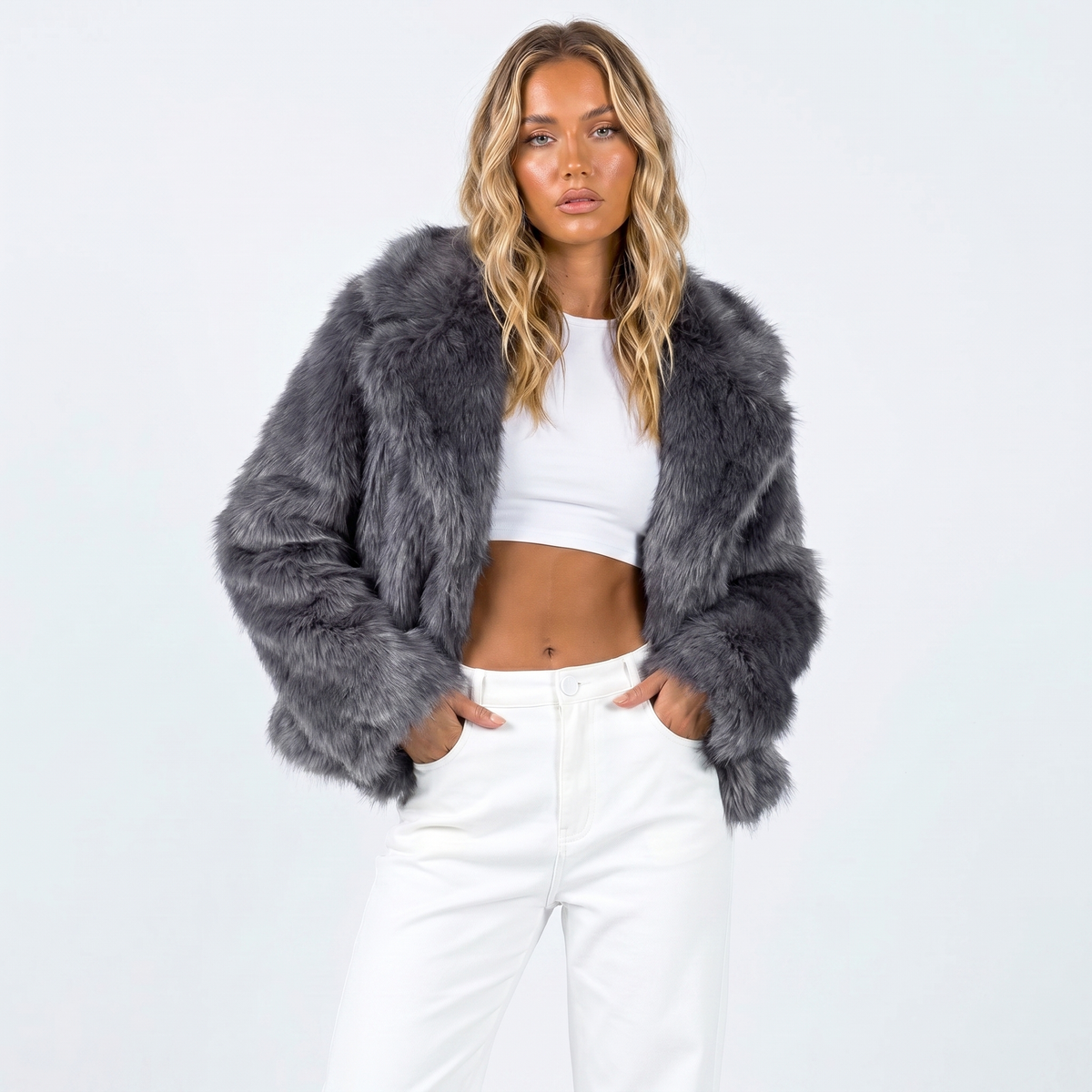 Women's Casual Faux Fur Winter Jacket