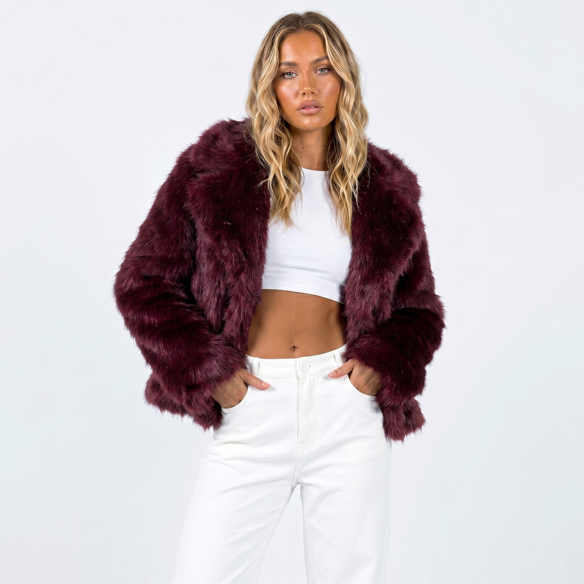 Women's Casual Faux Fur Winter Jacket