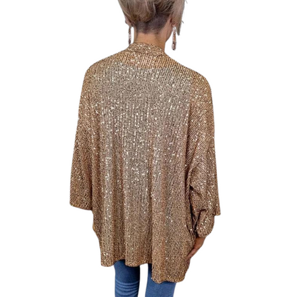 Women's Sequined Cardigan | Stylish Cape Cut