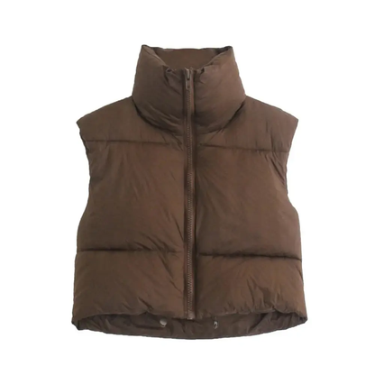 Women's Cropped Lightweight Puffer Vest