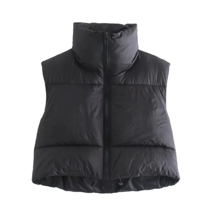 Women's Cropped Lightweight Puffer Vest