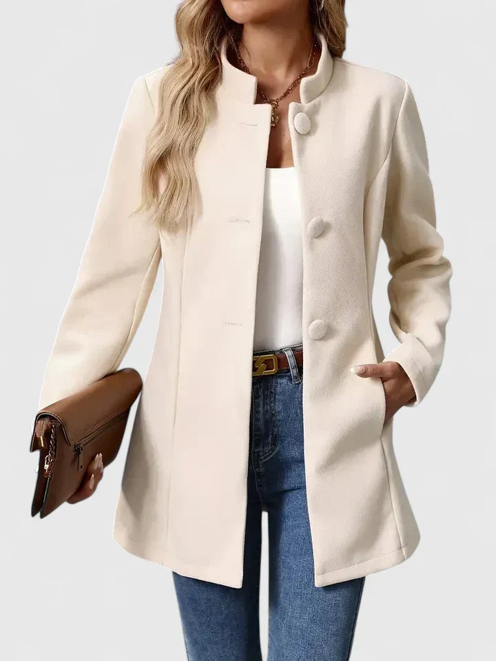 Women's Elegant Mid-Thigh Structured Jacket