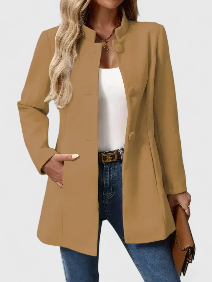 Women's Elegant Mid-Thigh Structured Jacket