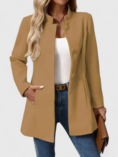 Women's Elegant Mid-Thigh Structured Jacket