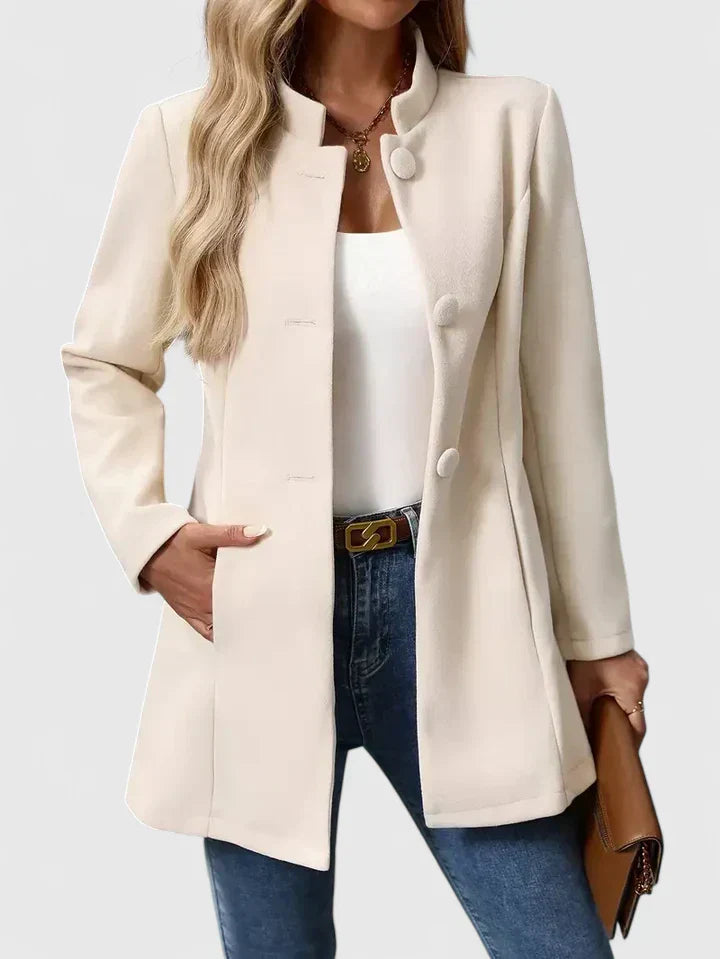 Women's Elegant Mid-Thigh Structured Jacket