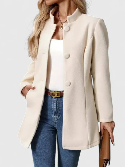 Women's Elegant Mid-Thigh Structured Jacket