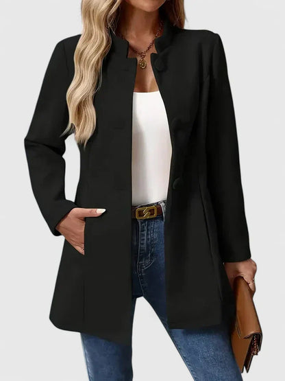 Women's Elegant Mid-Thigh Structured Jacket