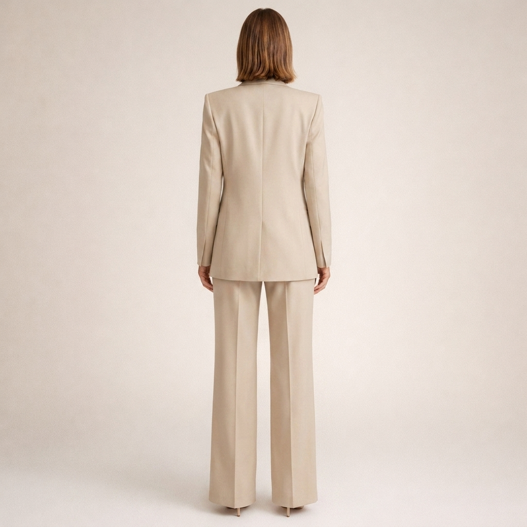 Women's Elegant Slim Fit Flared Trousers Suit