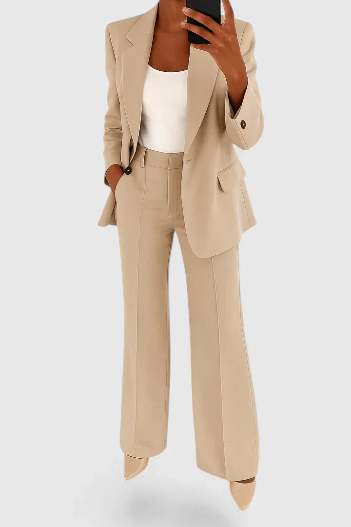 Women's Elegant Two Piece Suit Set for Formal Events