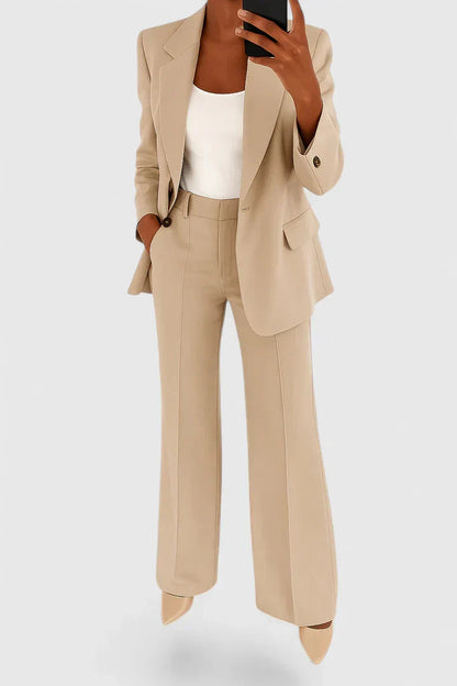 Women's Elegant Two Piece Suit Set for Formal Events