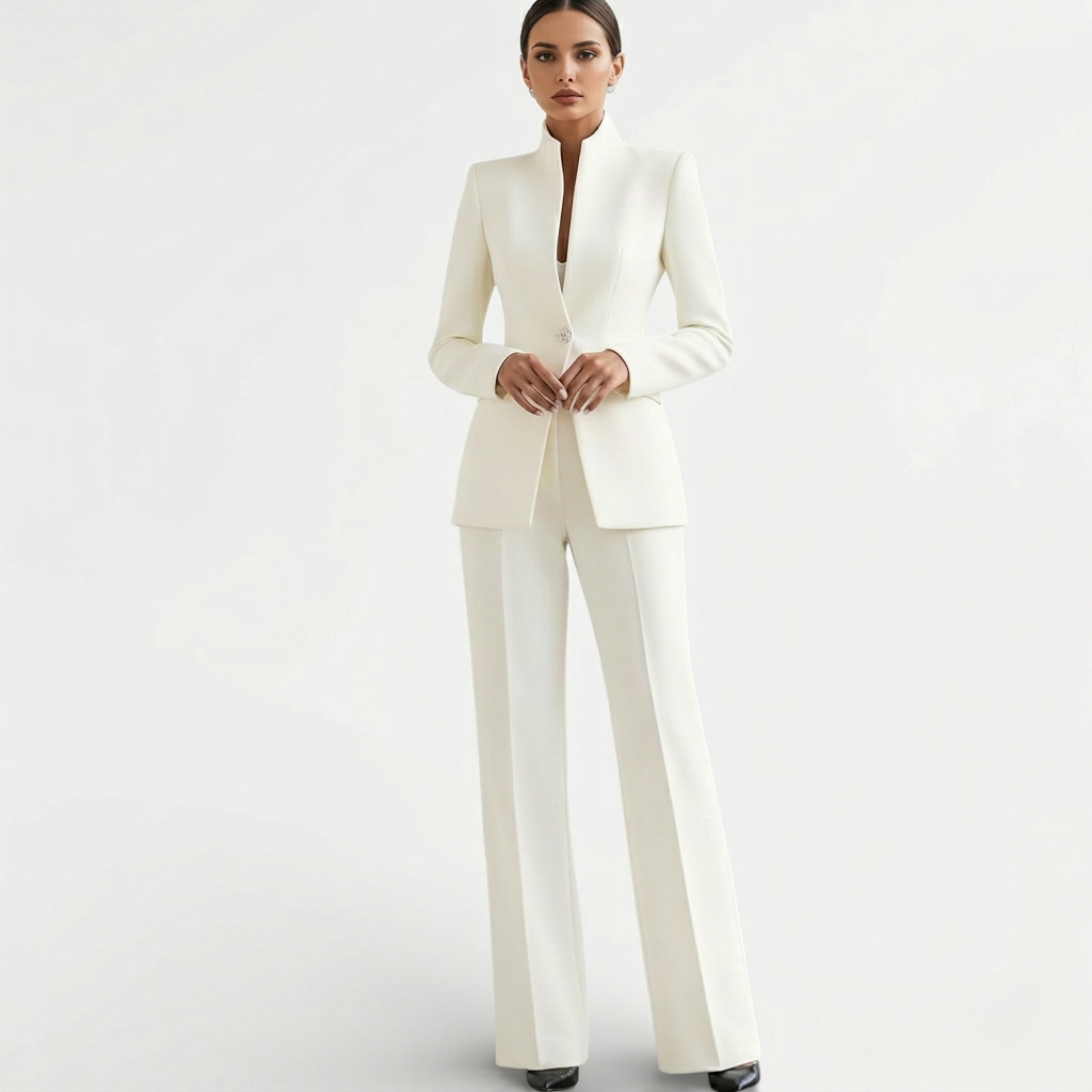 Women's Fitted Elegant Pant Suit Set