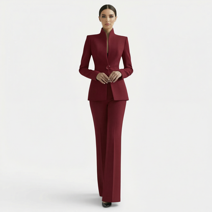 Women's Fitted Elegant Pant Suit Set