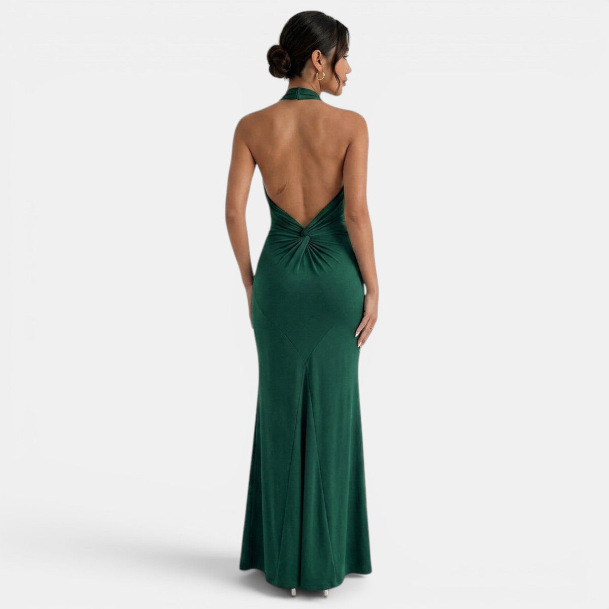 Women's Halter Backless Bodycon Maxi Dress