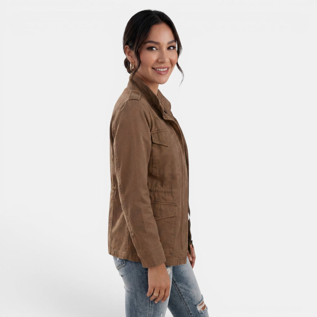 Women's Lightweight Casual Zip-Up Mid-Season Jacket