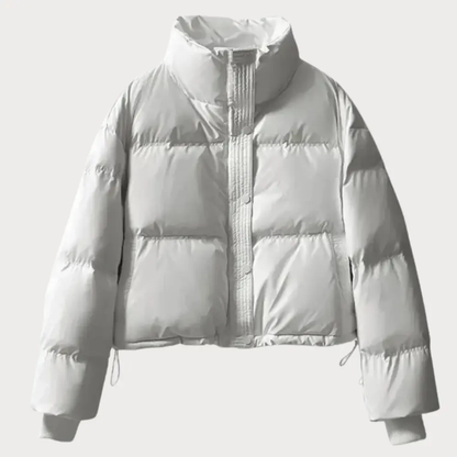 Women's Lightweight Cropped Black Puffer Jacket