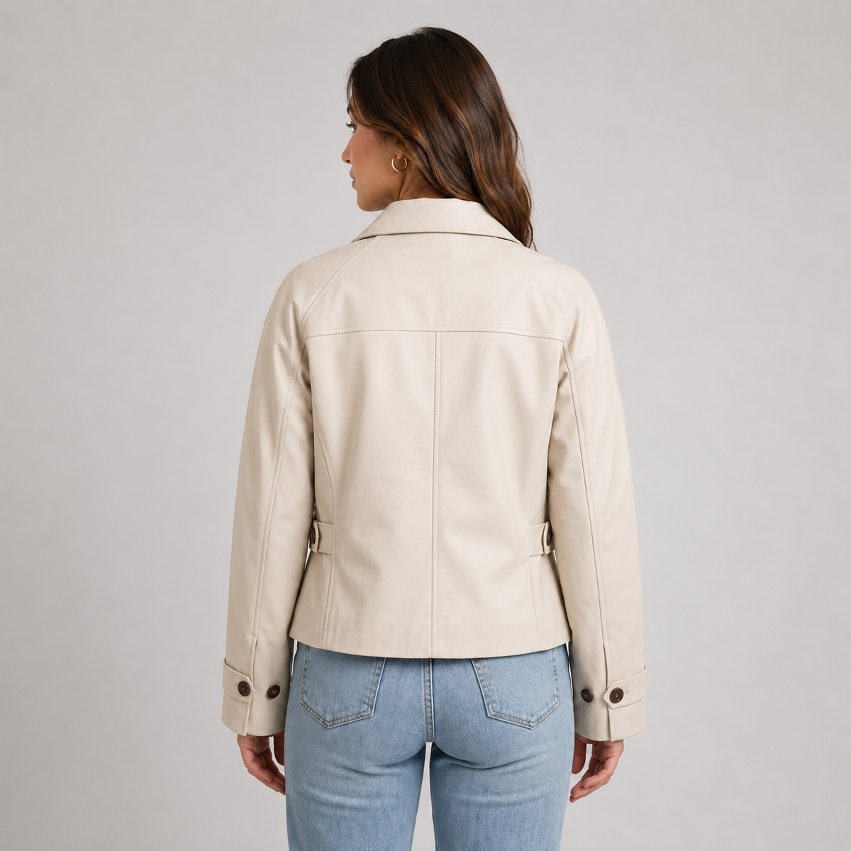 Women's Lightweight Cropped Classic Collar Jacket