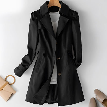 Women's Lightweight Trench Coat | Elegant Double-Breasted Spring Fall Outerwear