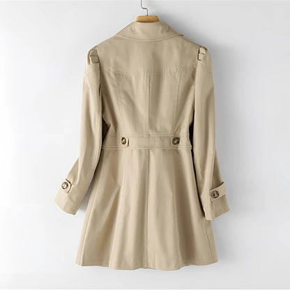 Women's Lightweight Trench Coat | Elegant Double-Breasted Spring Fall Outerwear