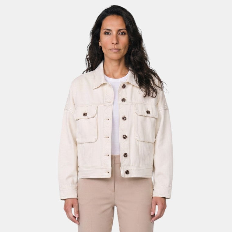 Women's Loose Fit Cropped Denim Jacket
