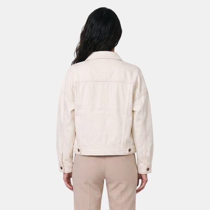 Women's Loose Fit Cropped Denim Jacket