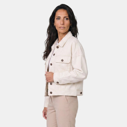 Women's Loose Fit Cropped Denim Jacket