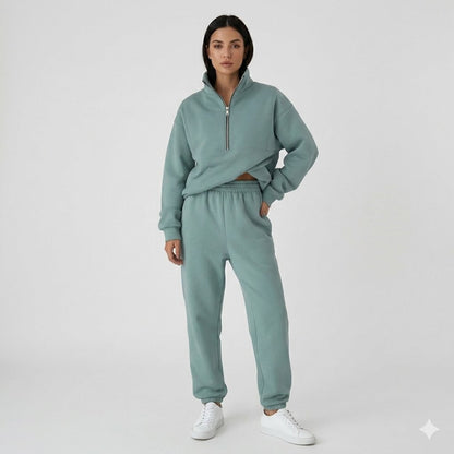 Women's Luxe Relaxed Fit Half-Zip Lounge Set