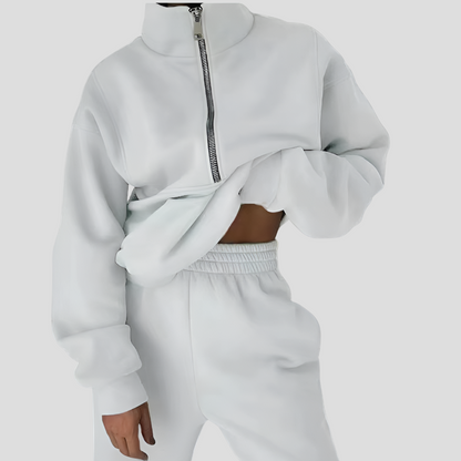 Women's Luxe Relaxed Fit Half-Zip Lounge Set