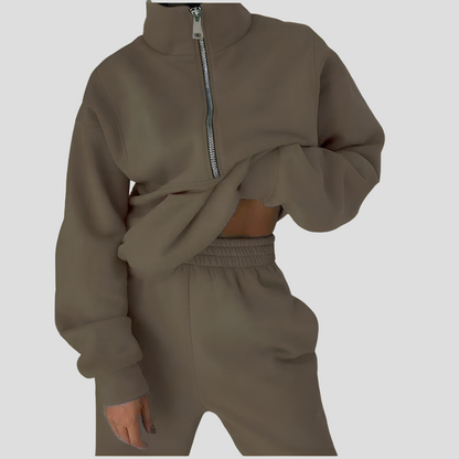 Women's Luxe Relaxed Fit Half-Zip Lounge Set
