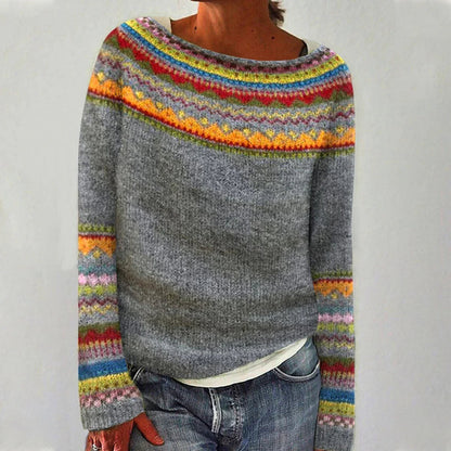 Women's Relaxed Fit Nordic Knit Sweater