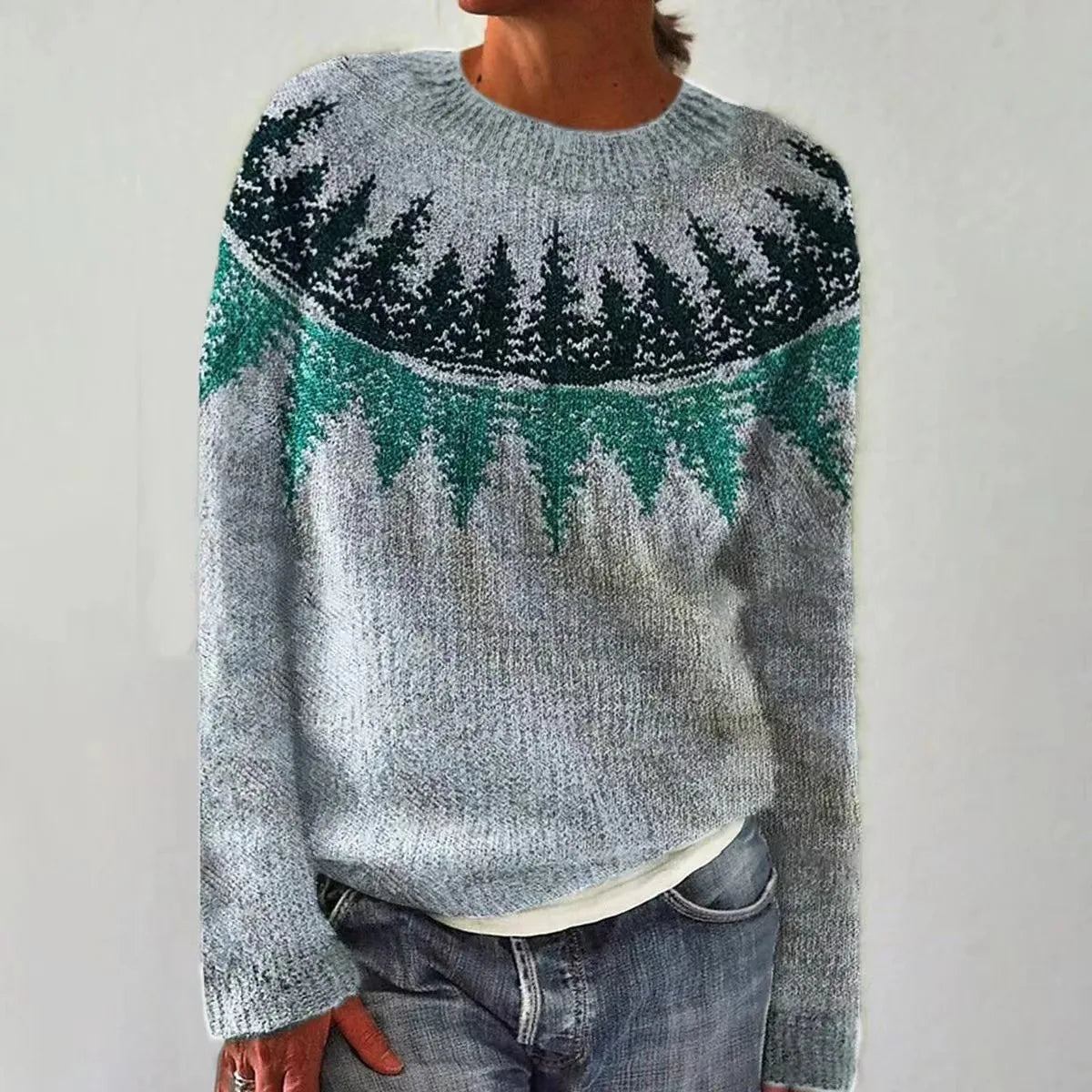 Women's Relaxed Fit Nordic Knit Sweater