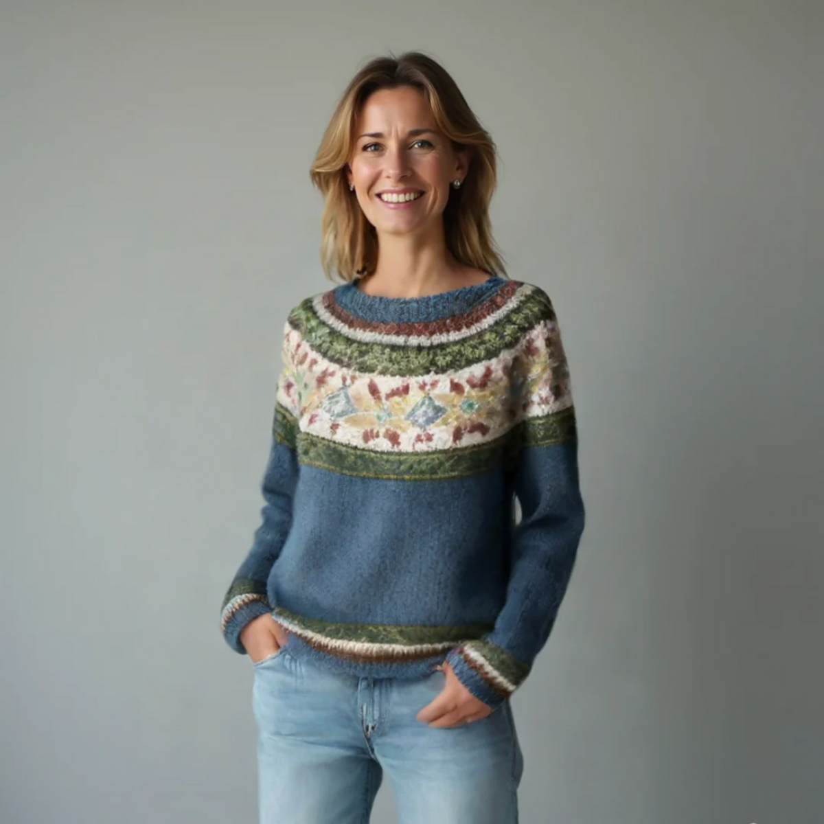 Women's Relaxed Fit Nordic Knit Sweater