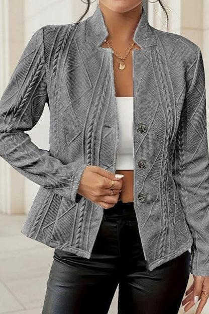Women's Textured Blazer | Elegant Tailored Jacket for Fall and Spring