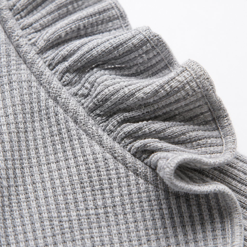 Textured Cotton Blouse Grey - fabric macro