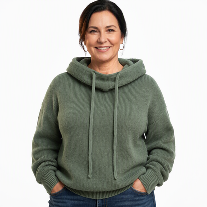 Cozy Warm Hoodie Sweatshirt Green - front