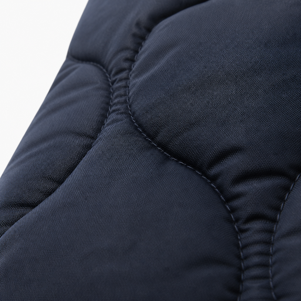 Winter Parka Jacket Marine blue - fabric macro