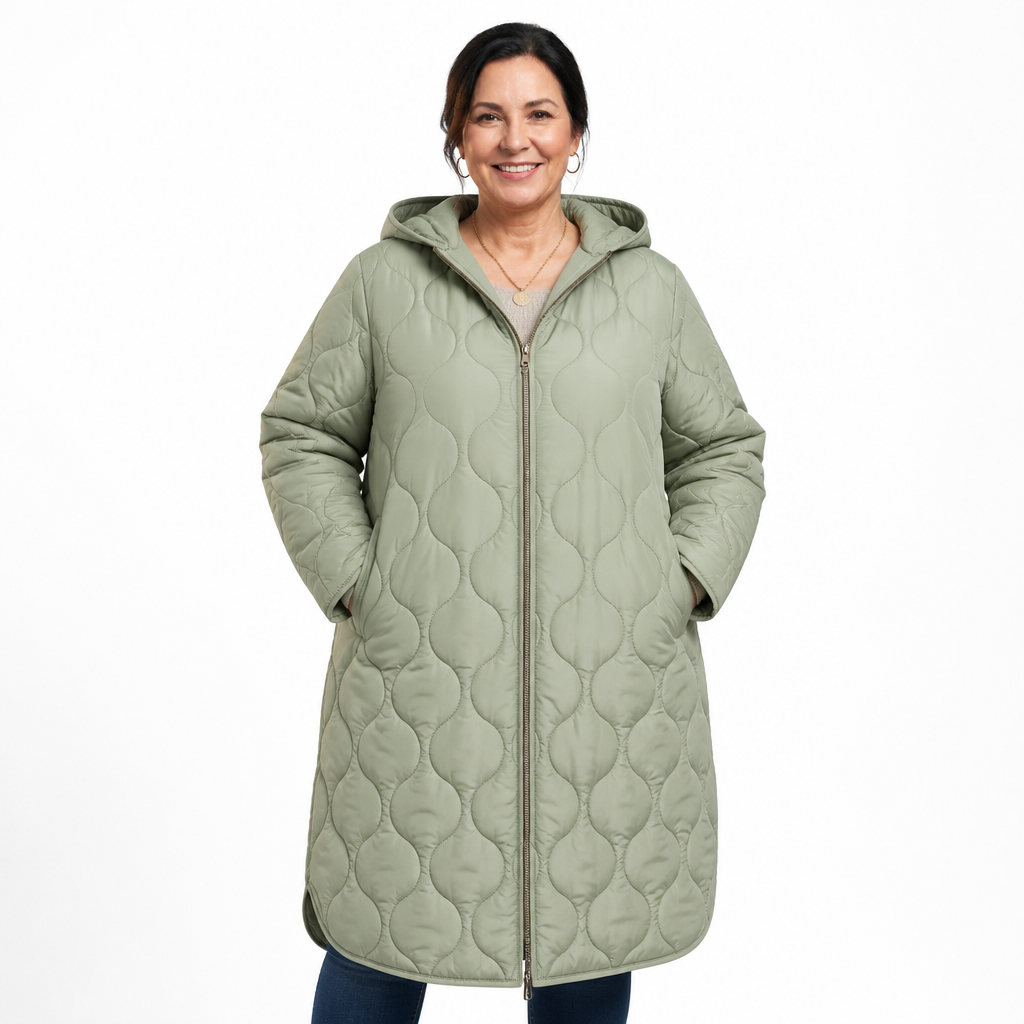 Winter Parka Jacket Light green - front